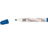 KREUL 90768 Textile Marker, Medium, Blue, with Large Durable Fibre Tip, Line Width Approx. 2 to 4 mm, Fabric Painting Pen for Light Fabrics and Textiles, Washable After Fixation