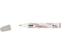 KREUL 90770 Textile Marker, Medium, Grey, Line Width Approx. 2 to 4 mm, Fabric Painting Pen for Light Fabrics and Textiles, Washable after Fixation