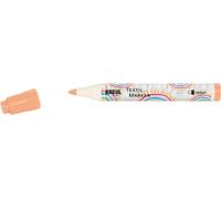 KREUL 90772 - Marker tekstylny średni, bladoróżowy, z dużą nieczułą końcówką fibrową, szerokość linii ok. 2 do 4 mm, pisak do malowania tkanin do jasnych tkanin i tekstyliów