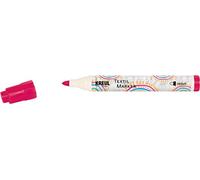 KREUL 90773 - Textile marker medium, carmine red, line thickness approx. 2 to 4 mm, textile paint pen for light fabrics & textiles, washable after fixation
