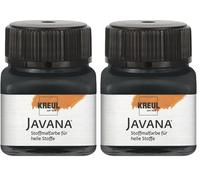 KREUL 90910 - Pintura para textil translúcida negro 20ml. JAVANA TEX (Paquete de 2)