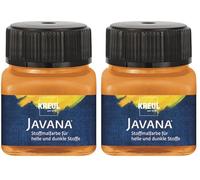 KREUL 90958 - Pintura para textil opaca naranja 20ml. JAVANA TEX (Paquete de 2)