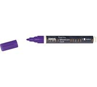 KREUL 92766 Opaque textile marker, medium purple, with round tip, line thickness: approx. 2-4 mm, covering paint pen for light and dark fabrics, washable after fixing