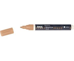 KREUL 92771 - Javana Texi Mäx Opaque Copper with Round Tip Approx. 2-4 mm, Cloth Pen for Light and Dark Fabrics, Wash After Fixing