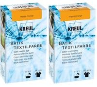 KREUL 98523 - Colorante Textil Batik Happy Orange, 70 g, Color en Polvo para Batik y teñido de Textiles (Paquete de 2)