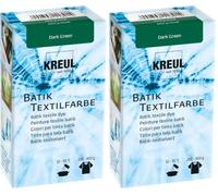 KREUL 98539 - Colorante Textil Batik Verde Oscuro, 70 g, Color en Polvo para Batik y teñido de Textiles (Paquete de 2)