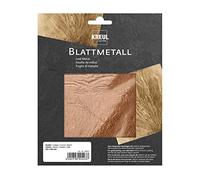 KREUL 99403 - Hoja de Cobre metálica, 14 x 14 cm, 6 Hojas, para Efectos metálicos de Alto Brillo, para Decorar Madera, Cristal, Papel, Lienzo, cartón, poliestireno, plástico y Mucho más.
