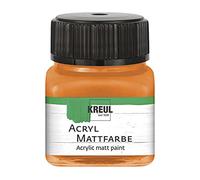 Kreul Acrylic matt, Creamy Opaque, Quick-Drying Water-Based Paint, Suitable for Many Different Surfaces, in 20 ml Glass, Orange