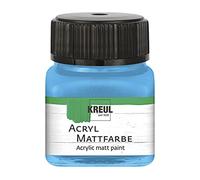 Kreul Acrylic matt, Creamy Opaque, Quick-Drying Water-Based Paint, Suitable for Many Different Surfaces, in 20 ml Glass, Sky Blue