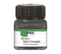 Kreul Acrylic matt, Creamy Opaque, Quick-Drying Water-Based Paint, Suitable for Many Different Surfaces, in 20 ml Glass, Graphite Grey
