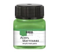 Kreul Acrylic matt, Creamy Opaque, Quick-Drying Water-Based Paint, Suitable for Many Different Surfaces, in 20 ml Glass, Light Green