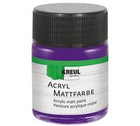 Kreul Acrylic matt, Creamy Opaque, Quick-Drying Water-Based Paint, Suitable for Many Different Surfaces, in 50 ml Glass, Purple