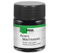 Kreul Acrylic Paint Matte Water-Based Creamy Covers,Quick Drying,Suitable for Many Different Surfaces,50ml Glass, Black, (Pack of 1) 50 Piece Set