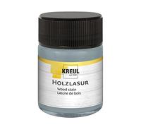 Kreul Colour-Intensive Acrylic Stain for untreated, Wood and Absorbent Natural Papers, Flowing - Liquid Water-Based Paint, 50 ml Glass, Silver Grey