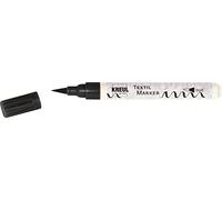 Kreul Javana 90618 Textile Art Marker Black with Universal Brush Tip Approx. 1-3 mm Brilliant Fabric Pen for Light Fabrics