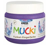 KREUL Mucki 23121-Mucki Pintura Brillante para Dedos, Morado mágico, a Base de Agua, sin parabenos, Gluten, lactosa y Vegana, Color Purple, 150 ml (C. GmbH 9992)