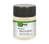 KREUL Pintura acrílica Mate cremosa, Opaca de Secado rápido a Base de Agua, Adecuada para Muchas Superficies Diferentes, Cristal de 50 ml, Color Gris Grafito