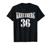 Kreuzberg 36 - Berlín Alemania Barrio Grunge Vintage Camiseta gráfica económica, Hombre, Negro, S
