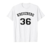 Kreuzberg 36 - Berlín Alemania Barrio Nostalgia Diseño Camiseta gráfica económica, Hombre, Blanco, XL