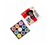 Krevo Art Pinturas Acrilicas para telas resistentes al lavado, juego de 9 x 20 ml de colores para tela en frascos | para pintar diferentes textiles y manualidades