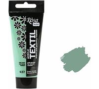 Krevo Art Pinturas para telas resistentes al lavado, pintura textil vintage, verde, pintura acrílica a base de agua, tubo de 60 ml, lavable a máquina para fijar, cobertura intensiva para tejidos