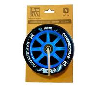 KRF The New Urban Concept AGR 100mm 2 x Ruedas Stunt Scooter Patinete + Rodamientos ABEC, Negro, Unica