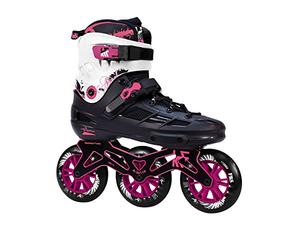 KRF The New Urban Concept Angel 3X110 Pink Patines Enlinea de Freeskate 3WD 3x110 con guia en CNC de Aluminio 255 y Ruedas de 110mm Super High Rebound, Rosa, 41