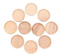 KRFVGYQNK Bases para colgantes con engaste en blanco, Bandejas redondas de madera for colgantes for fabricación joyas, 100 piezas, multicolor, 12-30 mm(Beige,30mm)