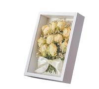 KRFVGYQNK Marco expositor profundo con cristal, Marco de caja sombra 1/2/3 piezas Multicolor 7/10 pulgadas Pantalla 3D DIY Decoración pared madera 3 cm profundidad(White-10inch,3PCS)
