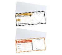 KRFWGUU 2 Pcs Golden Ticket - Tarjetas Personalizadas Para Rellenar - Regalo Personalizado En Un Sobre Brillante,Regalo De Viaje Sorpresa, Billete De Avión, Tarjeta De Embarque