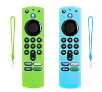 KRFWGUU 2 Piezas Funda Mando Fire Tv Stick Funda De Silicona De Mando Distancia Para Stick 4K 3Rd Gen 3Rd Generación Protectora Antideslizante De Distancia (Verde Azul)