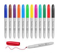 KRFWGUU Pack De 12 Rotuladores Dermatológicos Para Tatuajes, Marcadores De Piel Con Punta Fina Para Diseños Temporales, Dibujo Corporal Y Posicionamiento De Piercings, Tinta Lavable No Tóxica