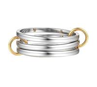 KRFY Anillos Mujer Oro Plata Anillo Mujers Hombre Apilamiento Orados Circonia Cúbica Compromiso Anillos Siempre Juntas Boda Promesa Plata Anillo Hombre Mujer 3PS11