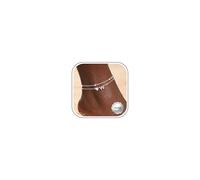 KRFY Braccialetti Della caviglia per le Donne impermeabile Plata CZ W caviglia iniziale per le Donne regolabile Catena dei piedi caviglia gioielli Della spiaggia estiva