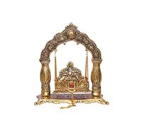 KridayKraft Metal Laddu Gopal Palna, Krishna Jhula Estatua de metal para Temple Pooja, Laddu Gopal Jhula, decora tu hogar y artículo de regalo de ídolo religioso, figuras de exhibición, ídolo de Dios