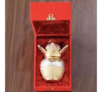 KridayKraft Pooja Kalash chapado en oro y plata con coco, hojas y caja de terciopelo real, ideal para decoración del hogar, templo y sala de estar (paquete de 1)