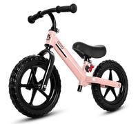 KRIDDO Bici sin Pedales para Niños de 2 a 5 Años, Sillín Ajustable, Rosa