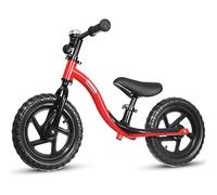 KRIDDO Bicicletas sin Pedales para Niños de 2 Años, Edades de 18 Meses a 4 Años, Bicicleta de Aprendizaje con Estabilidad y Reposapiés, Regalo para Niños de 2 a 5 Años, Rojo