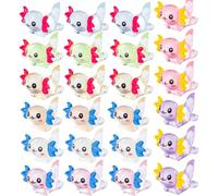 KRIEG Mini Ajolotes de Resina, 32 piezas, Multicolor, Figuras de Animales, Luminosas, para Jardín y Decoración de Casa de Muñecas