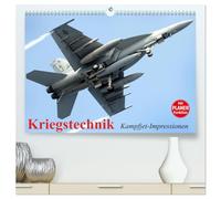 Kriegstechnik. Kampfjet-Impressionen (hochwertiger Premium Wandkalender 2026 DIN A2 quer), Kunstdruck in Hochglanz: Die Kriegstechnik der U.S. Luftwaffe in tollen Bildern