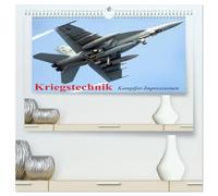 Kriegstechnik. Kampfjet-Impressionen (hochwertiger Premium Wandkalender 2026 DIN A2 quer), Kunstdruck in Hochglanz: Die Kriegstechnik der U.S. Luftwaffe in tollen Bildern