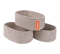 Kriitools Cute Shelf Basket to Store and Organize Household Items/Baskets&Bins for Daily Storage &Organizing/Woven Rope Basket for Living Room, Playroom/Small Oval-13x8.66x5.11’’,3 Packs Light Brown