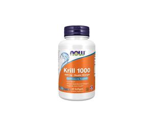 Krill 1000 mg doble concentración, 60 cápsulas blandas Now Foods