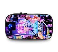 Krilucly Kpop Demon - Estuche para niños Huntrix Merch, de gran capacidad, para estudiantes, papelería, lápiz, bolso, con cremallera de gran capacidad, C, Neceser