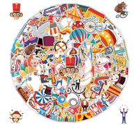 Krilulcy - 100 pegatinas de circo, pegatinas con motivo de circo, graffiti astético, pegatinas de vinilo impermeables, moda personalizadas decorativas para coche, ordenador portátil, bicicleta