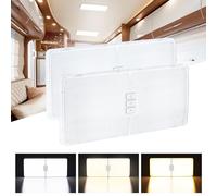 Kriogor 2PCS 12v Luces Interiores Led, 11W 1800LM 12V Lámparas LED, 192 LED Luces Caravana Interior, Luz LED 12v Camper Luces LED Caravana Interior para Van RV Motorhome Furgoneta