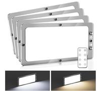 Kriogor 4PCS 12V Luces Interiores Led, 15W 2000LM 12V Lámparas LED, 198-LEDs Luces Caravana Interior, 12v Camper Luces Caravana Interior para Van RV Motorhome Furgoneta