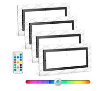 Kriogor 4PCS 12V Luces Interiores Led con 8 Luces Laterales Multicolor, 12W 1800LM 12V Lámparas LED, 111-LEDs 12v Camper Luces Caravana Interior para Van RV Motorhome Furgoneta