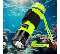 Kriogor LED Linterna de Buceo, 1500 lúmenes luz LED de Buceo Recargable, IPX8 Impermeable, Sumergible hasta 80 Metros a Prueba de Agua, 3 Modos para Natación, Senderismo de Noche, Pesca, Acampada