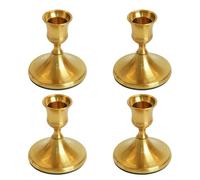 KRIPINC 4 Piezas Portavelas, Porta Velas Dorado, Candelabros de Metal, Candelabros para Velas Retro Vintage, Centros de Mesa Decoracion, Portavelas Decoracion para Boda Fiestas Halloween Navidad